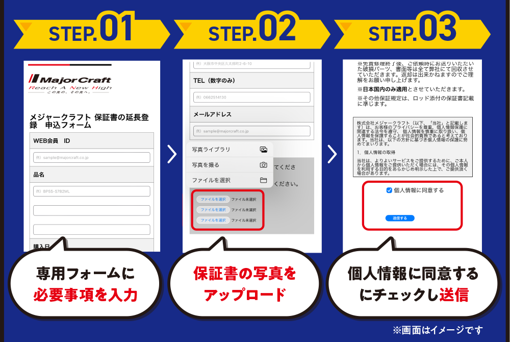 ロッドの免責期間延長申請方法